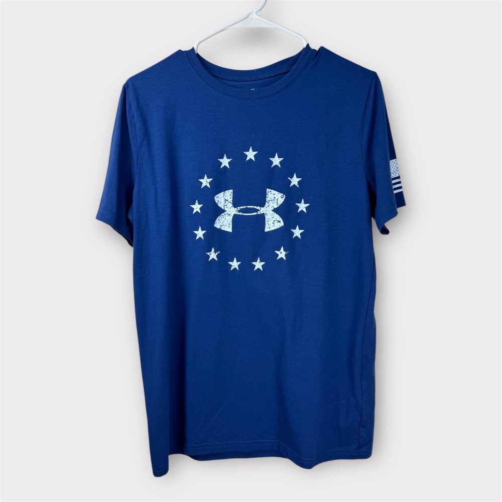 Under Armour Youth Boys XL Blue Star Emblem Tee‎ NWT